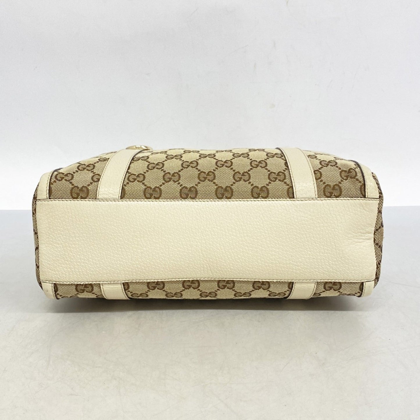 Gucci Beige Brown Canvas Tote Bag