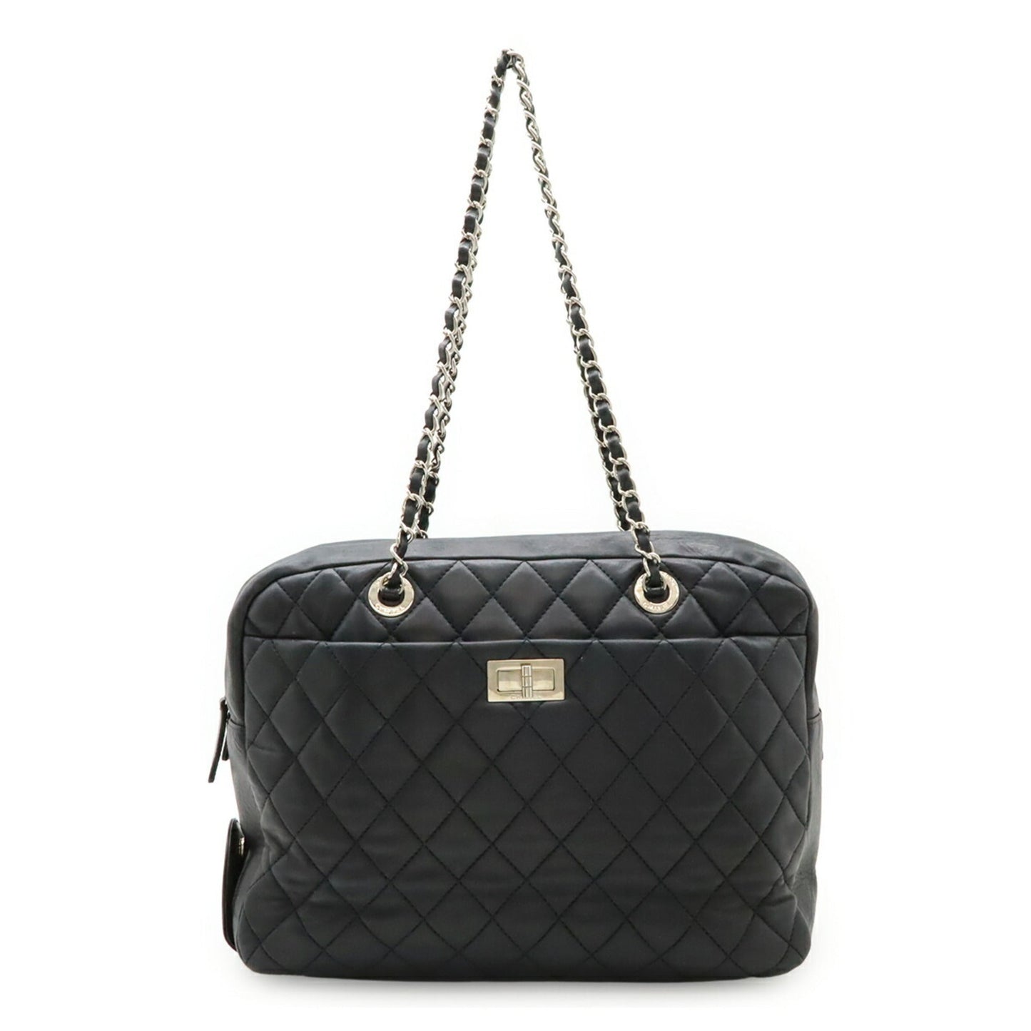 Chanel Black Leather Shoulder Bag Tote Bag