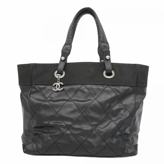 Chanel Black Canvas Tote Bag