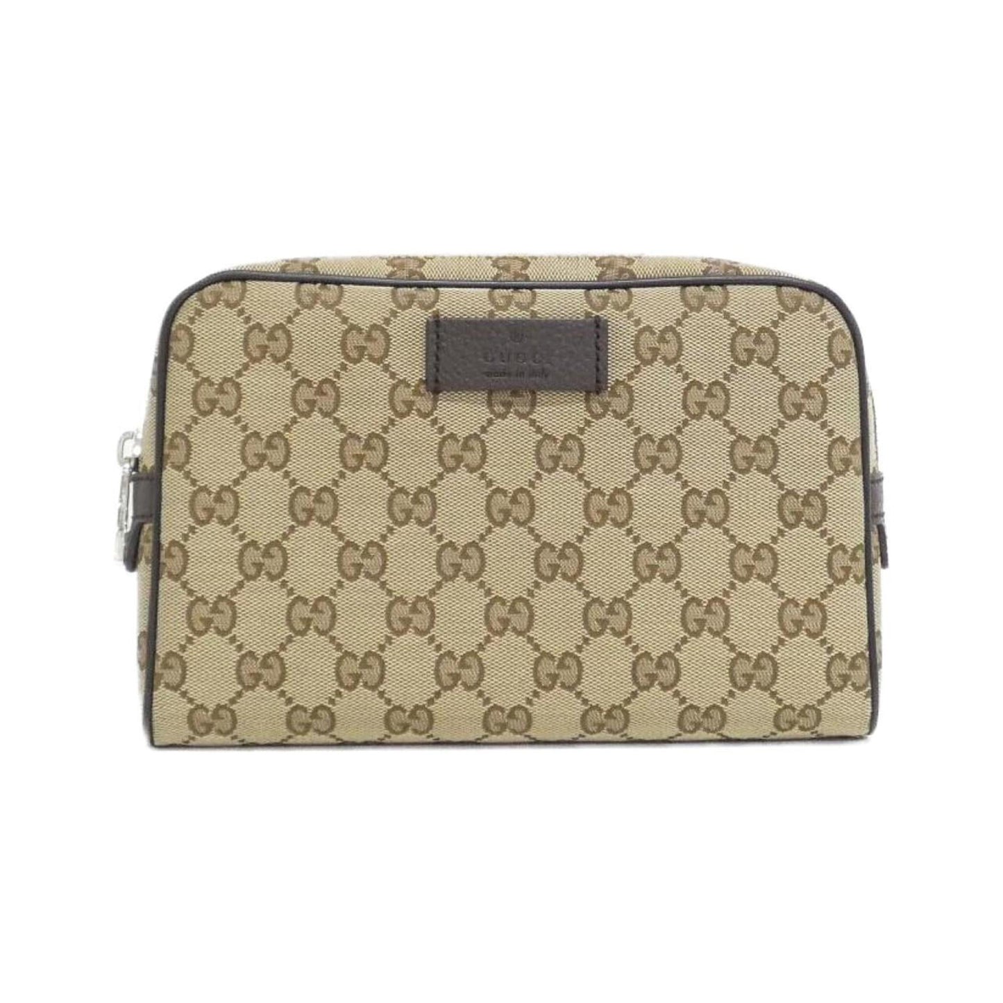 Gucci Beige Brown Gg Canvas Leather Fanny Pack