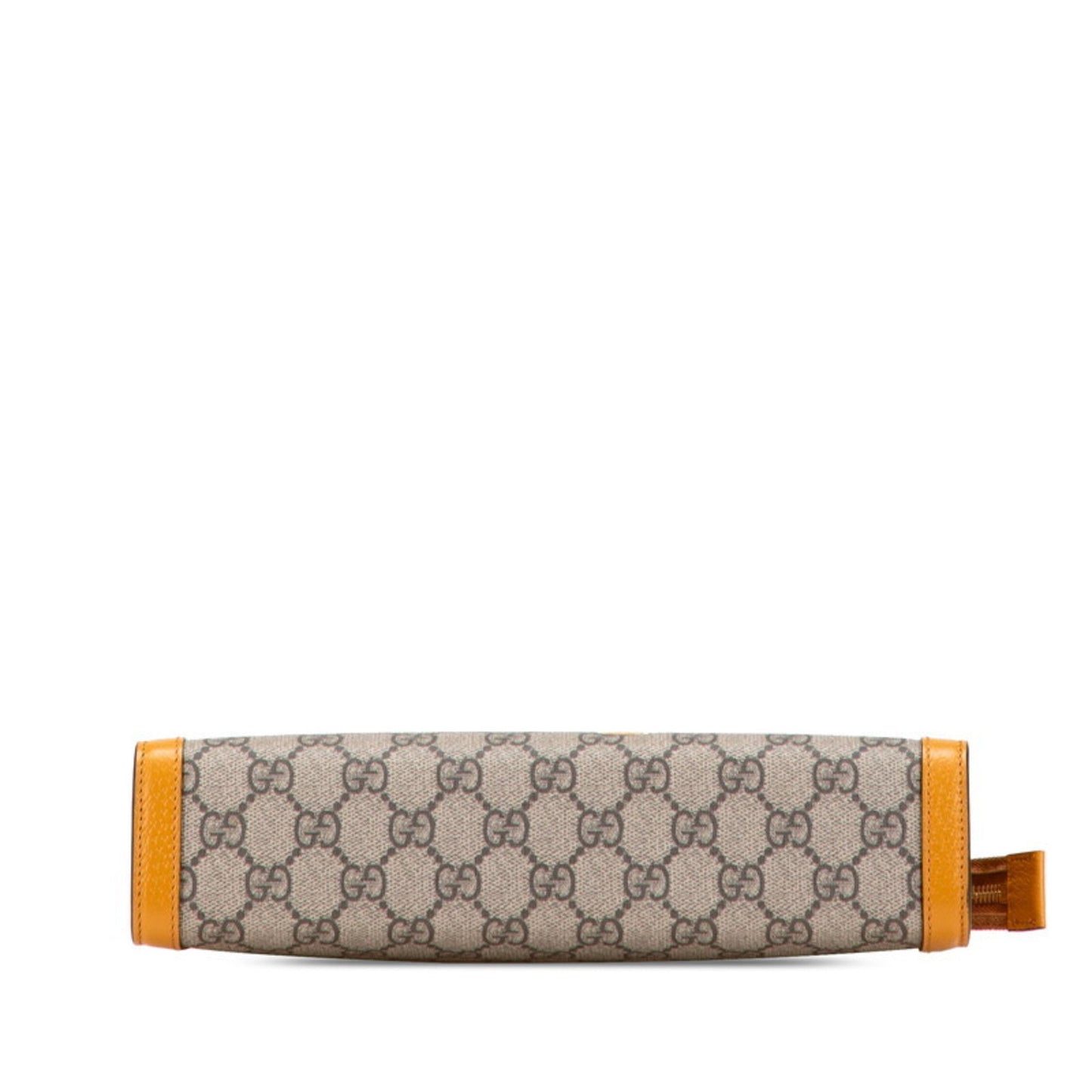 Gucci Beige Orange Pvc Leather Clutch Bag