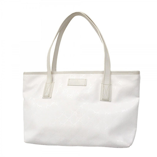 Gucci White Pvc Tote Bag