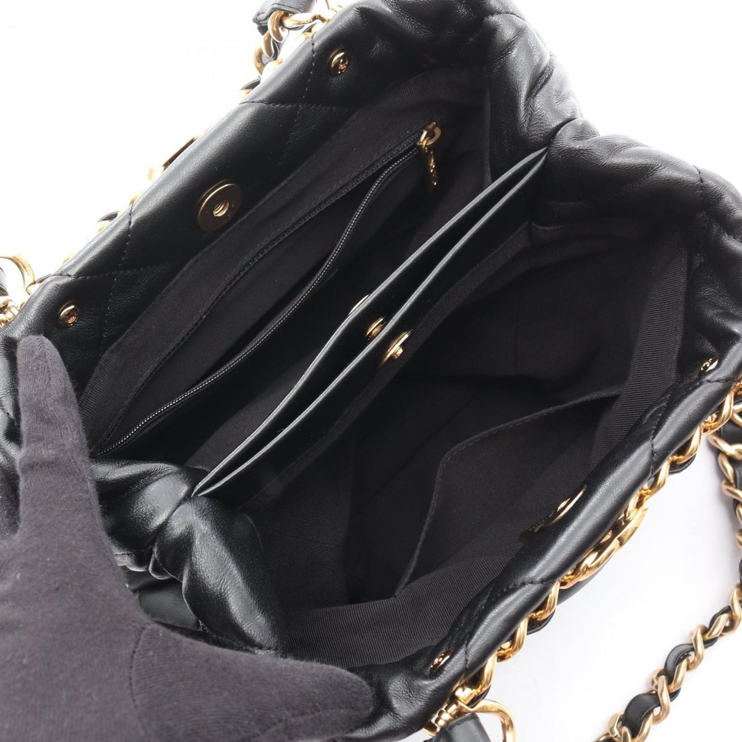 Chanel Black Leather Tote Bag