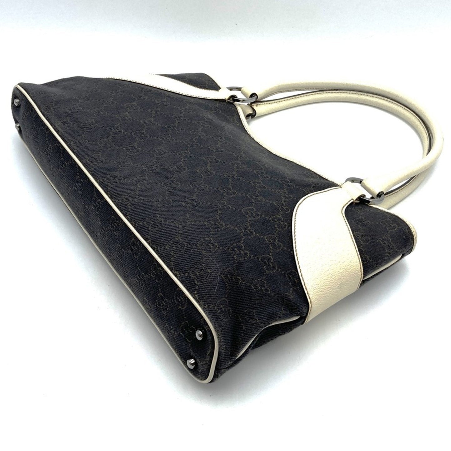 Gucci Black Canvas Handbag Tote Bag