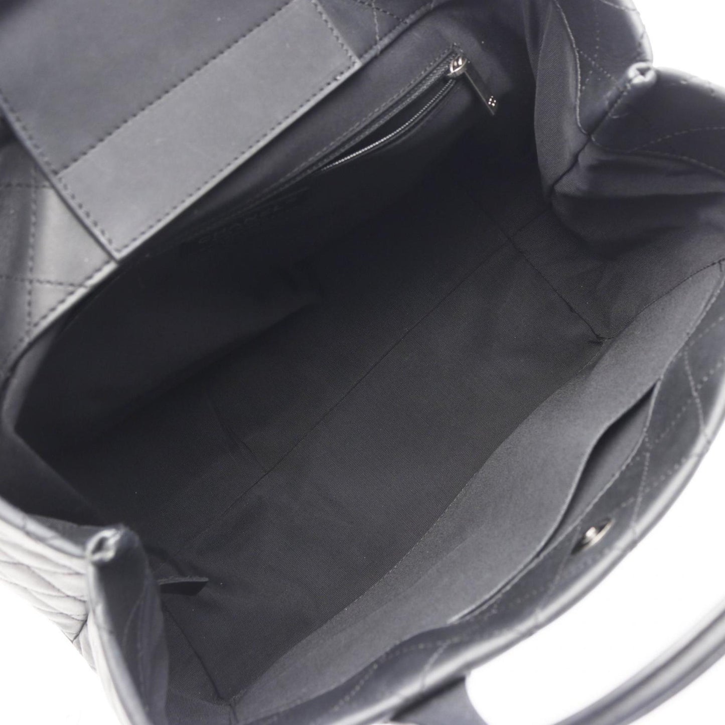 Chanel Matelasse Black Leather Tote Bag