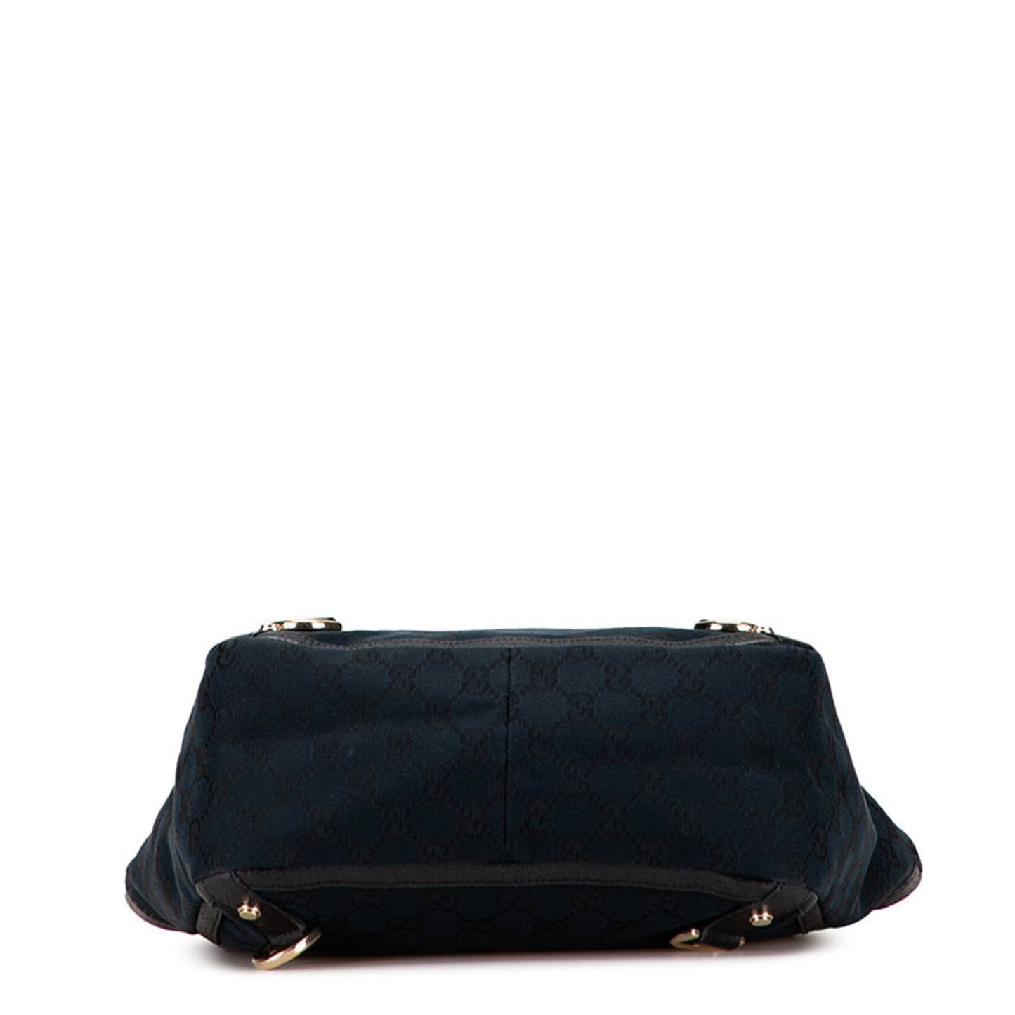 Gucci Gg Canvas Black Canvas Leather Handbag Tote Bag