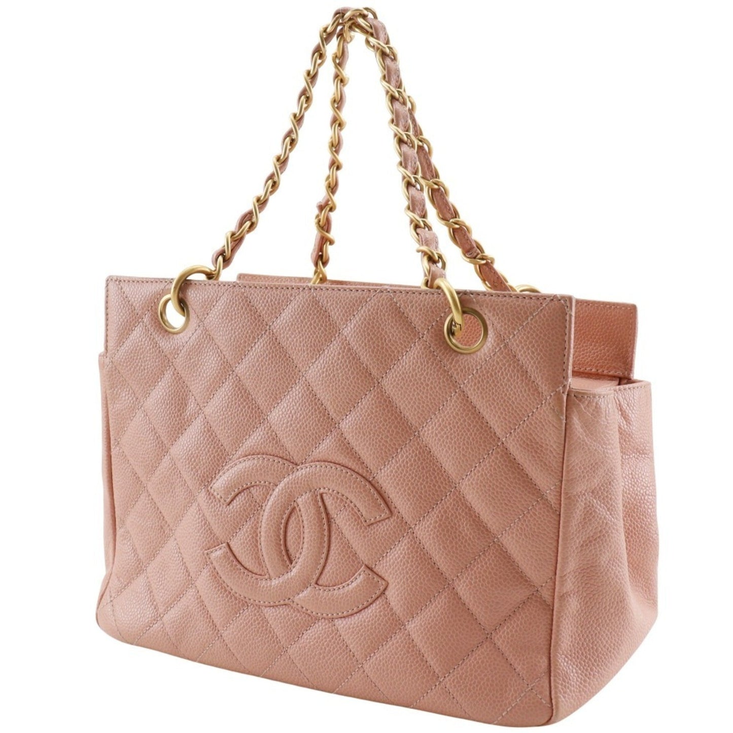 Chanel Matelasse Pink Grained Calfskin Tote Bag
