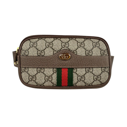 Gucci Brown Gg Supreme Leather Fanny Pack