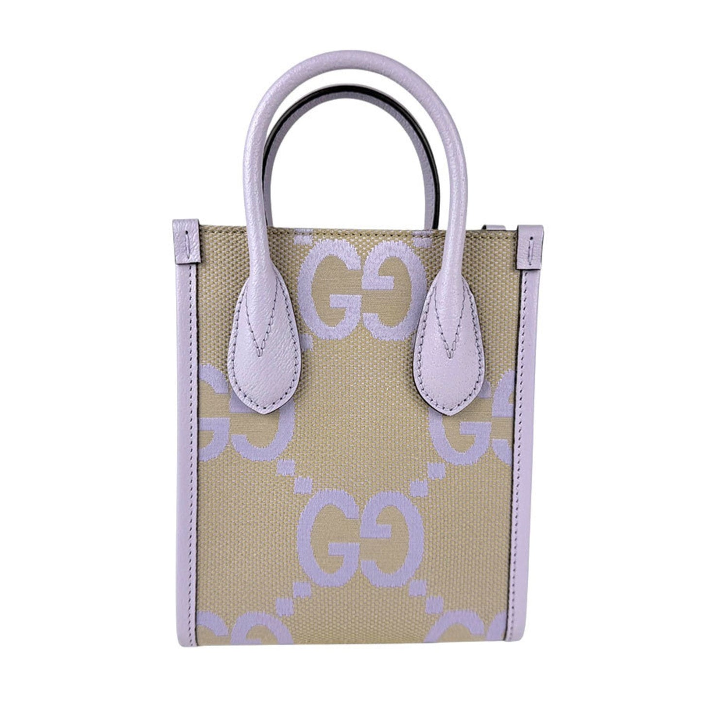 Gucci Beige Purple Gg Canvas Handbag Shoulder Bag