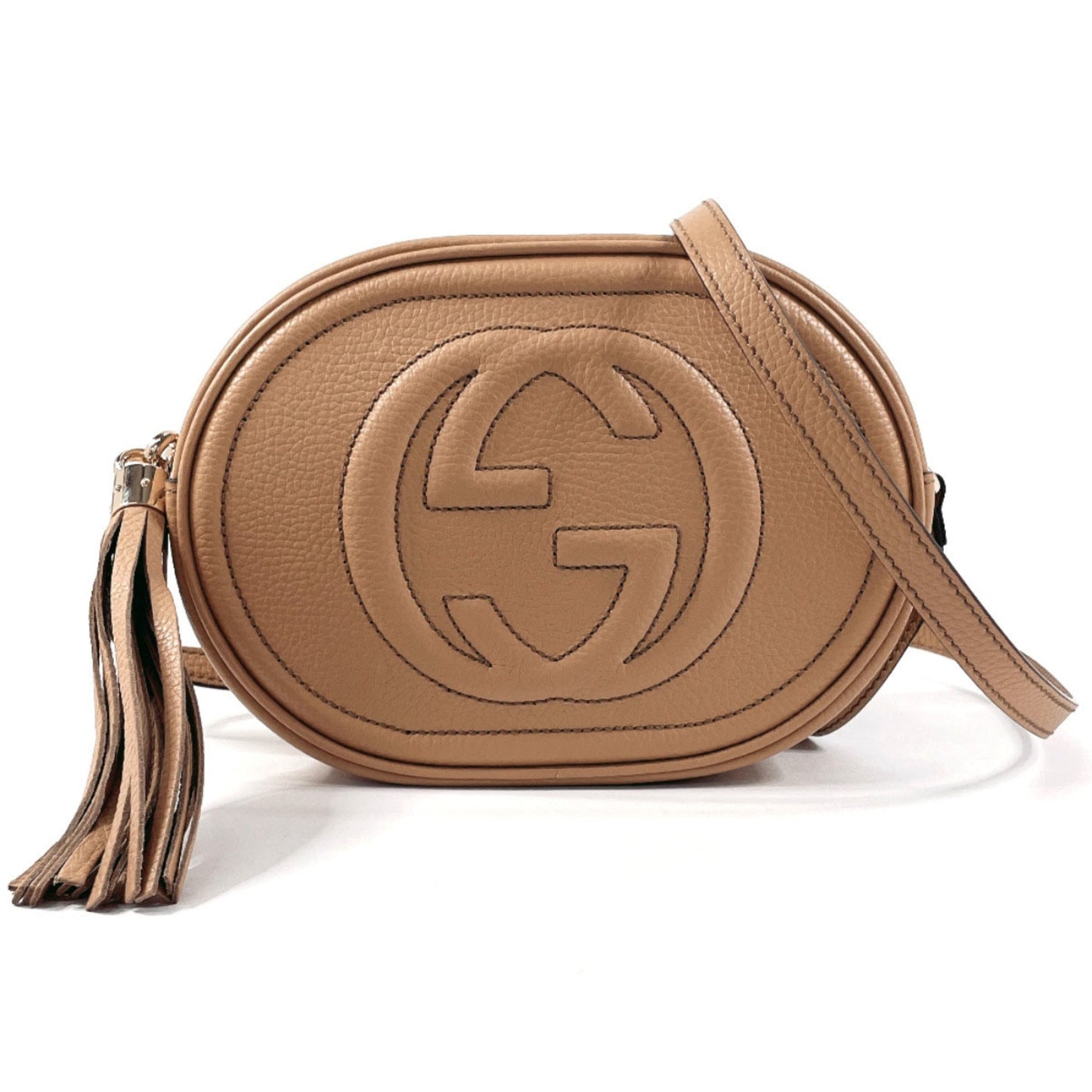 Gucci Soho Beige Leather Shoulder Bag