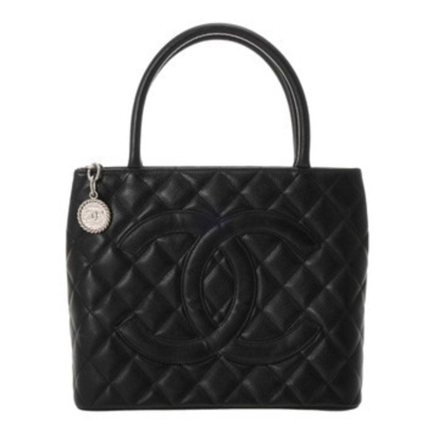 Chanel Black Grained Calfskin Tote Bag