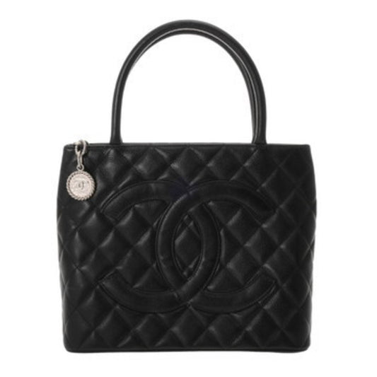 Chanel Black Grained Calfskin Tote Bag