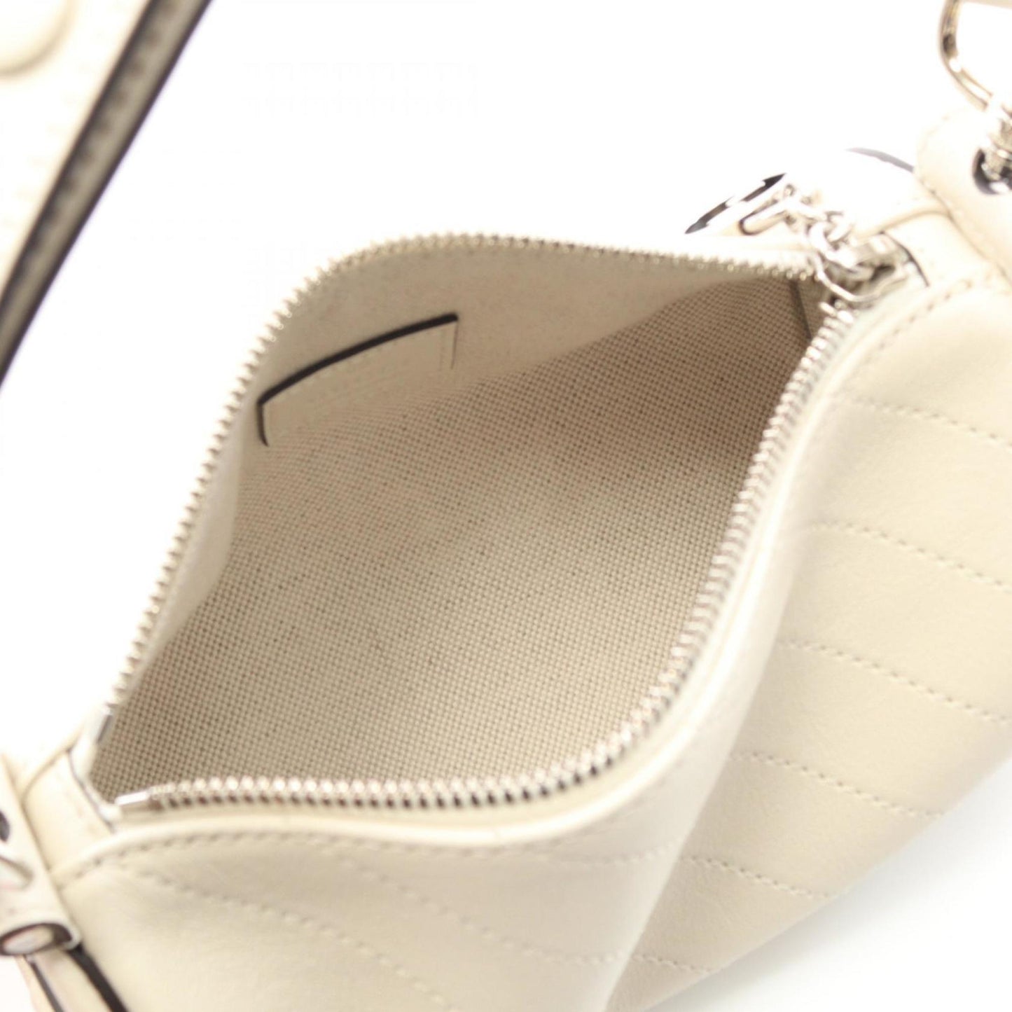 Gucci White Leather Shoulder Bag