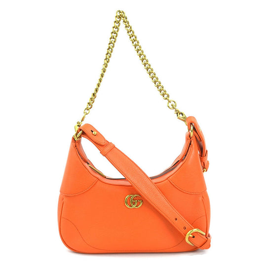 Gucci Gg Marmont Orange Leather Shoulder Bag