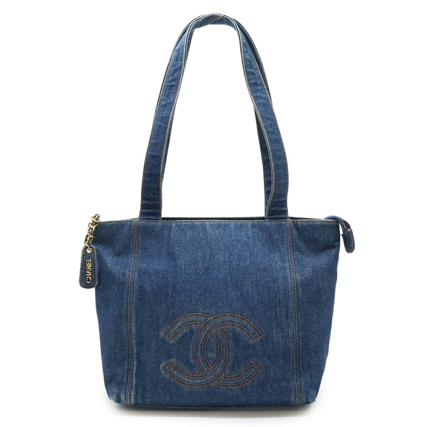 Chanel Denim Blue Denim Shoulder Bag Tote Bag