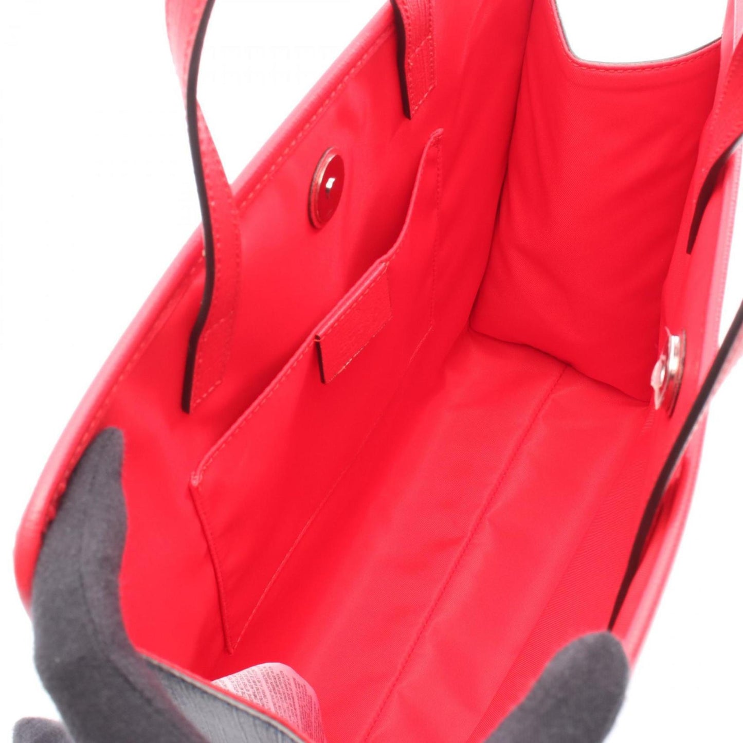 Gucci Multi-Color Navy Red Color Coated Canvas Leather Tote Bag