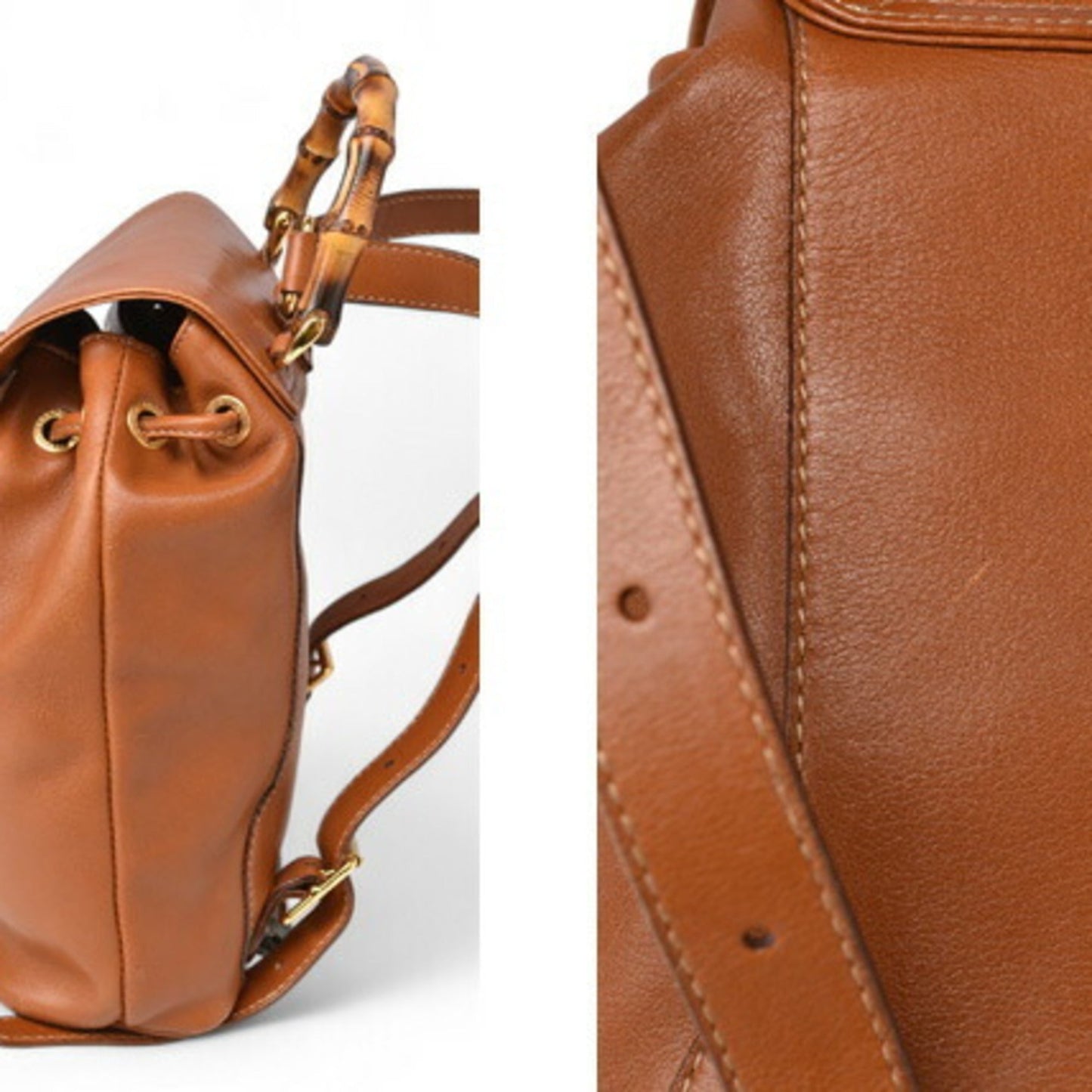 Gucci Brown Leather Backpack