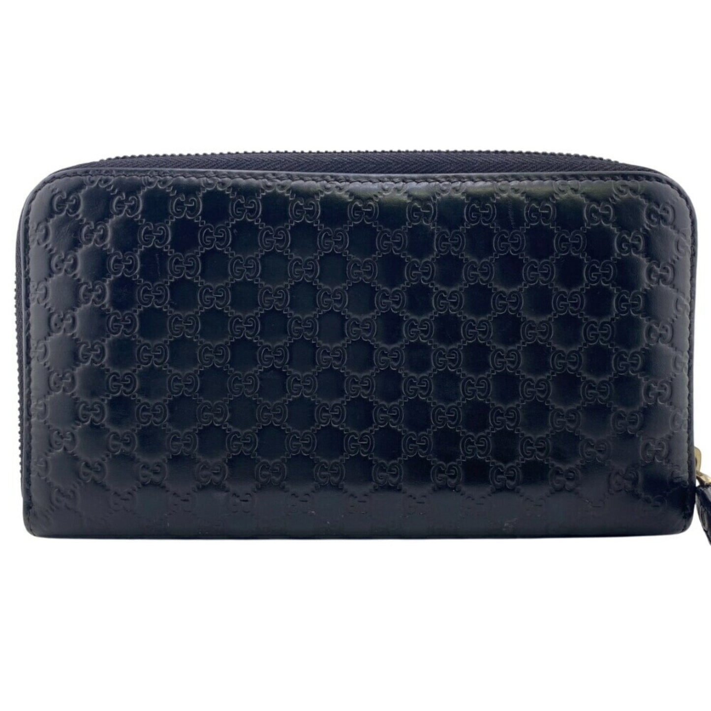 Gucci Microguccissima Black Leather Long Wallet (Bi-Fold)