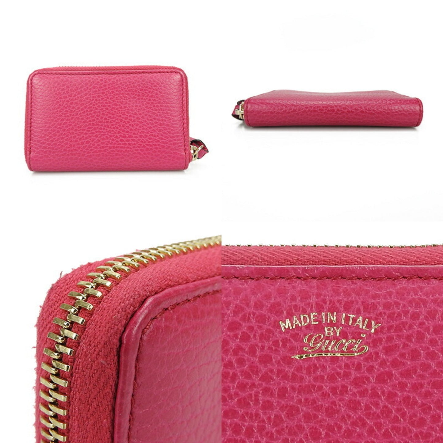 Gucci Pink Leather Coin Purse/Coin Case