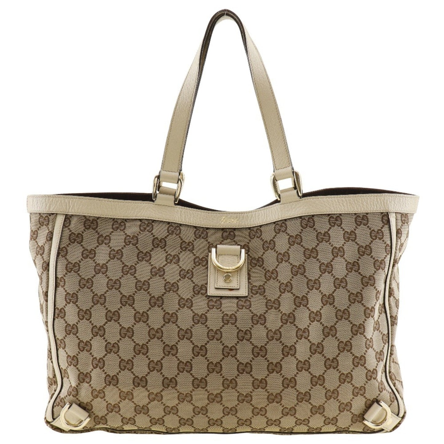Gucci Abbey Brown Gg Canvas Tote Bag