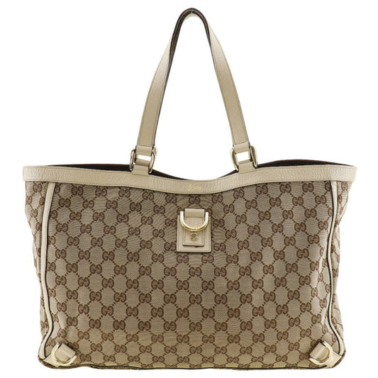 Gucci Abbey Brown Gg Canvas Tote Bag
