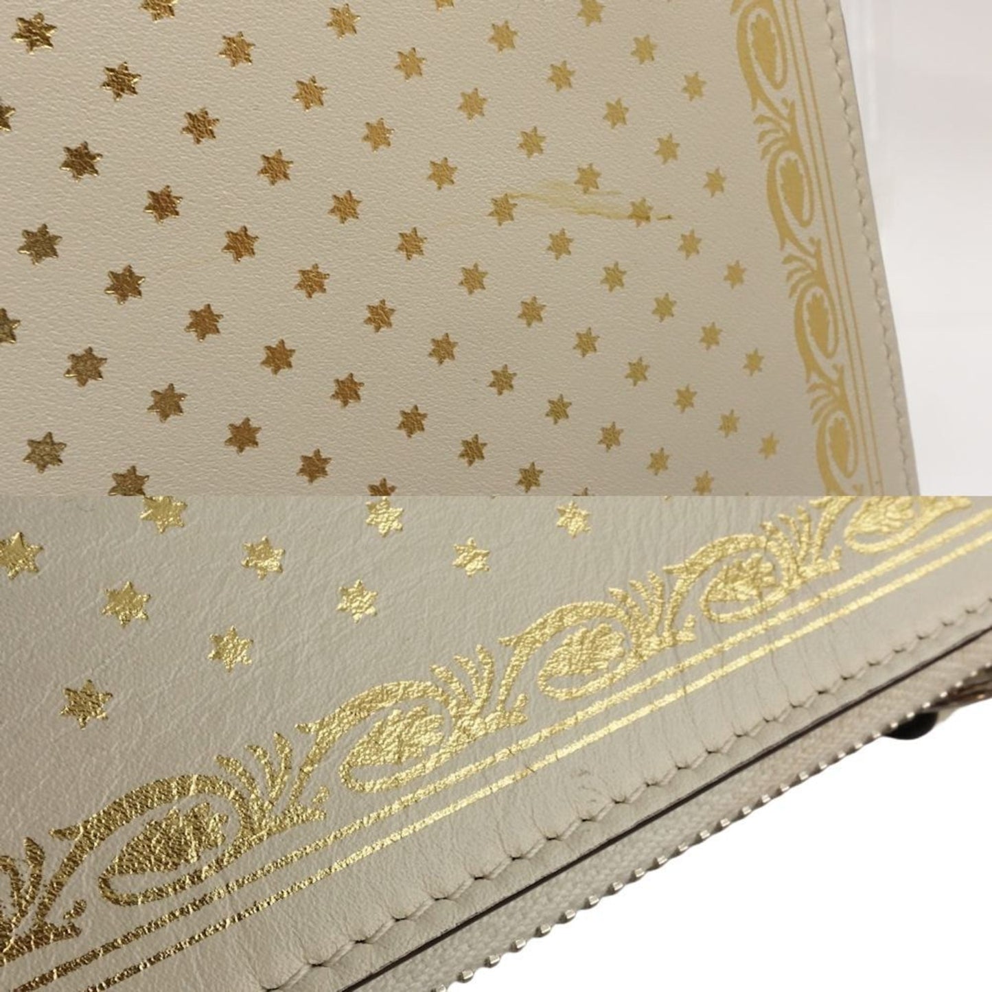 Gucci Ivory Leather Clutch Bag