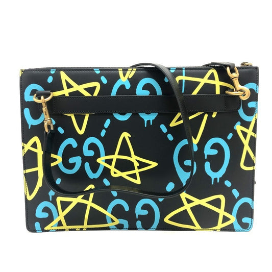 Gucci Black Multi-Color Leather Shoulder Bag