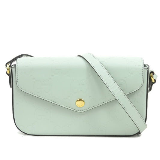 Gucci Pale Green Leather Shoulder Bag