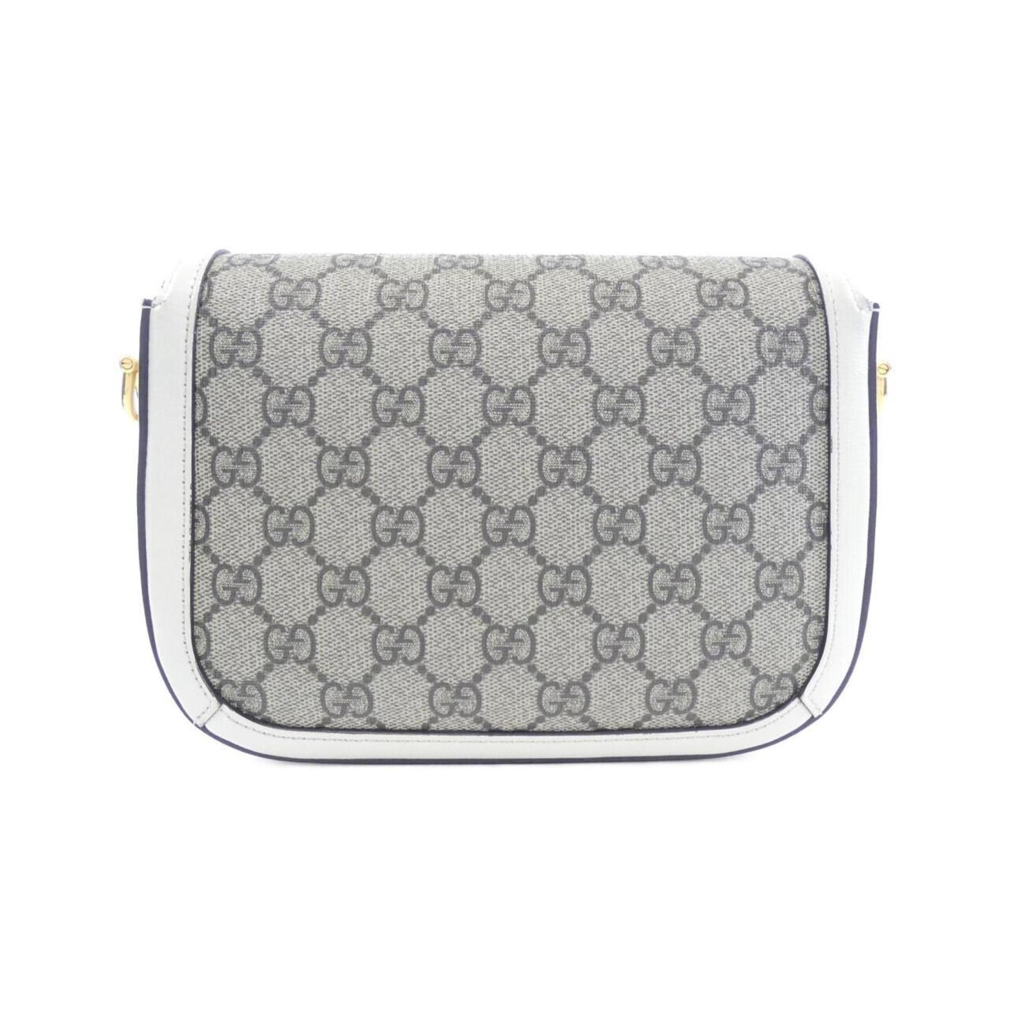 Gucci Beige White Gg Supreme Leather Shoulder Bag