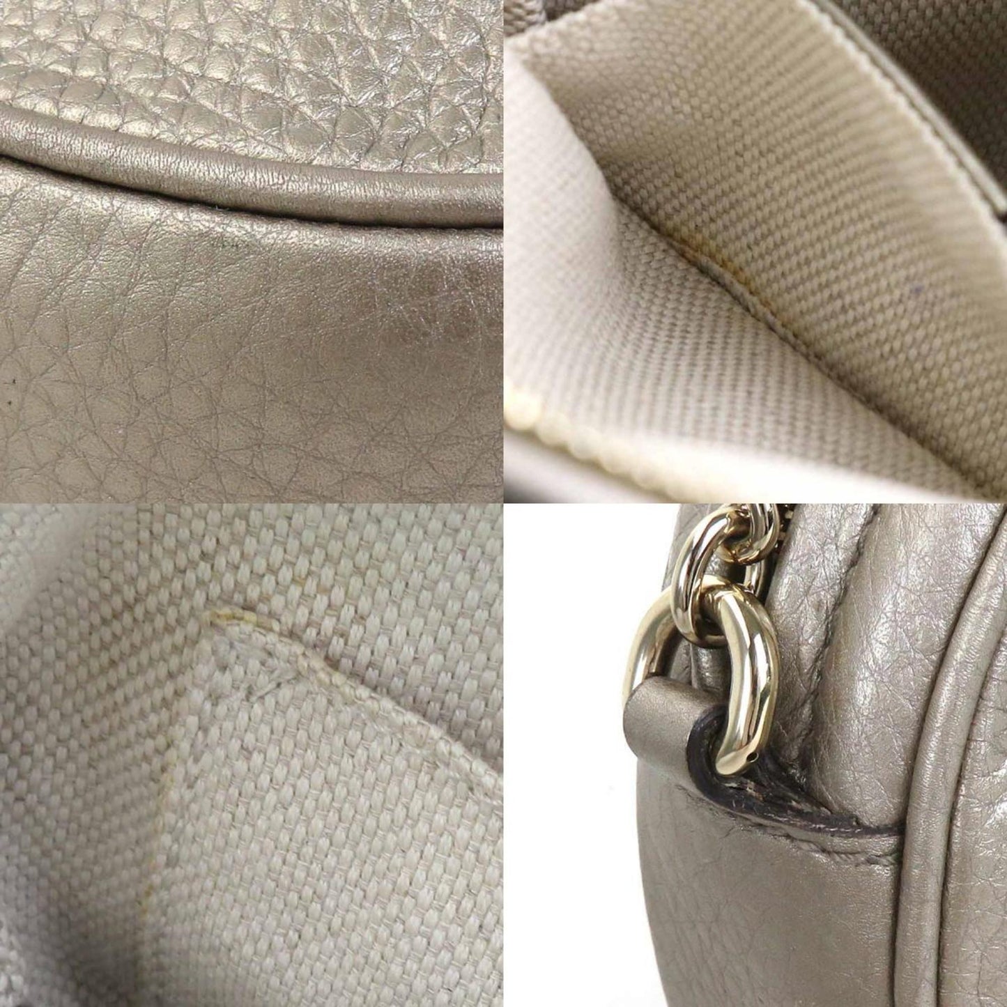 Gucci Gold Leather Shoulder Bag