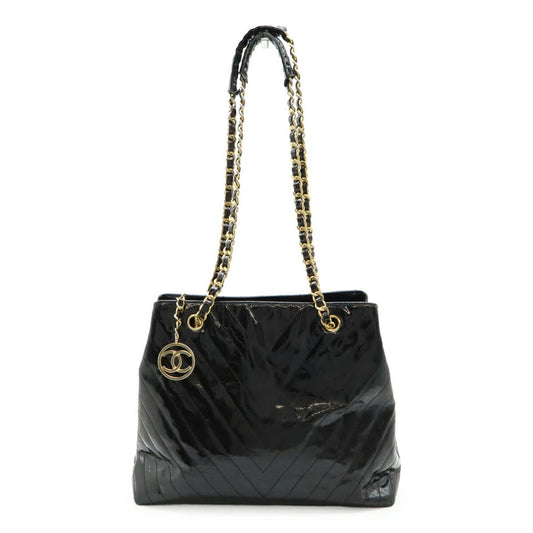 Chanel Black Leather Shoulder Bag Tote Bag