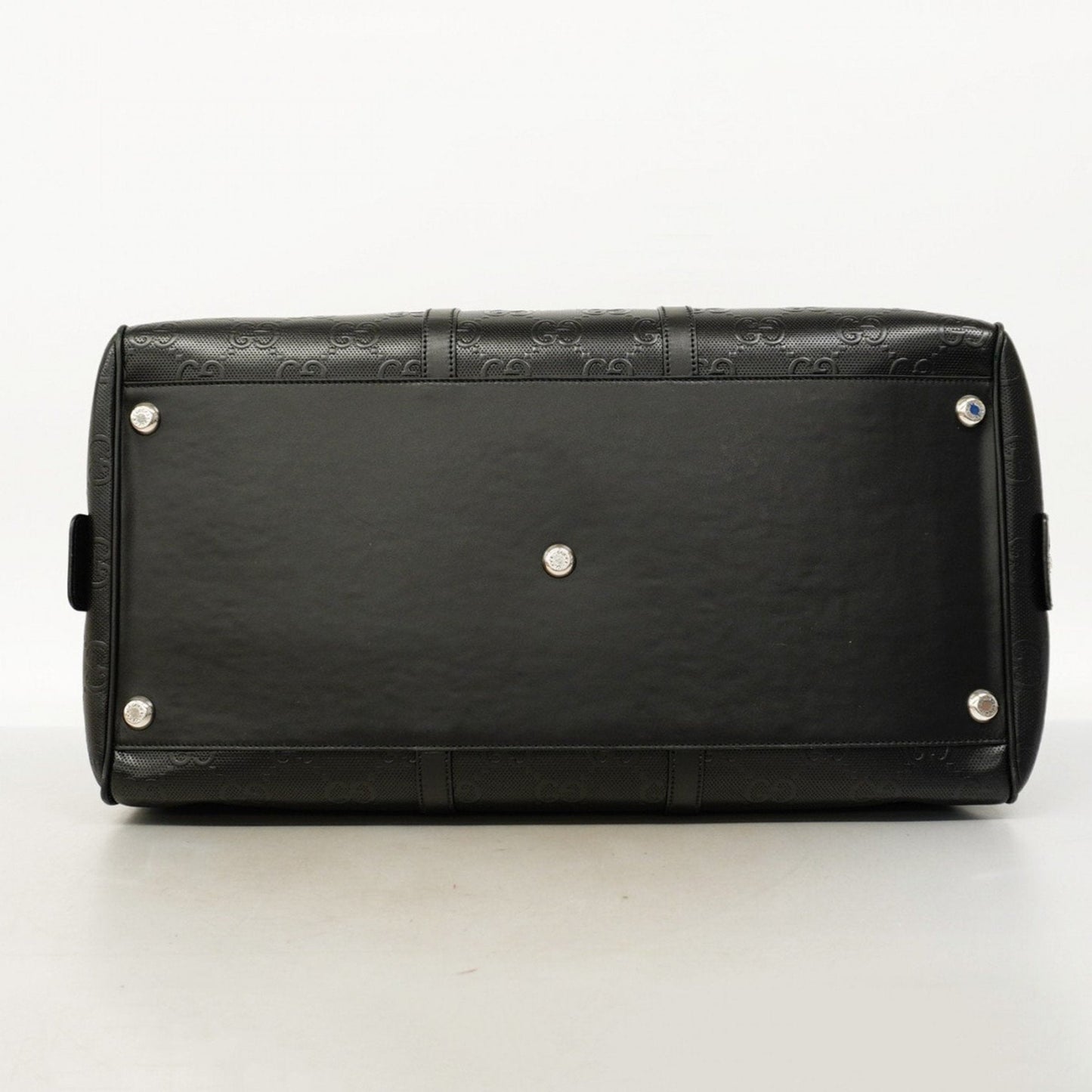 Gucci Black Leather Boston Bag