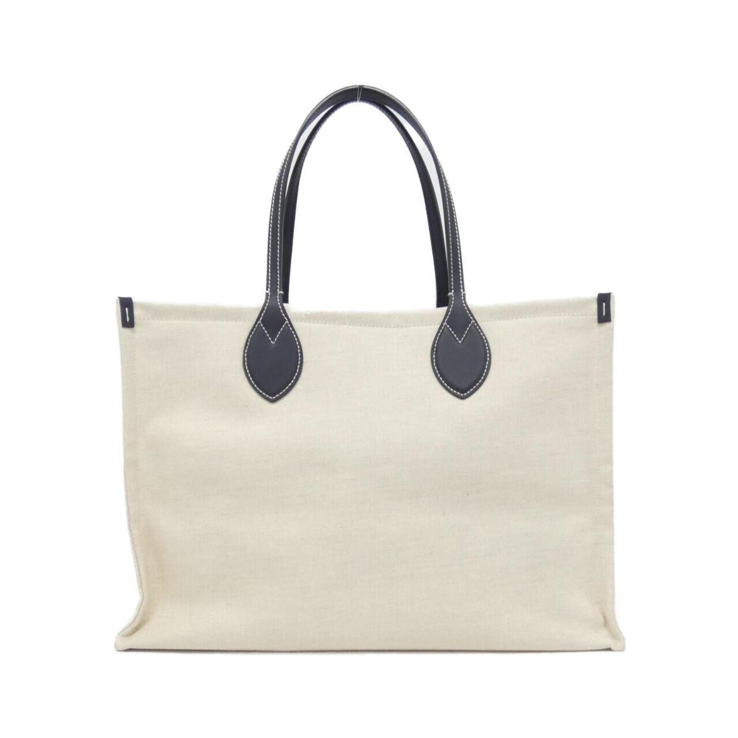 Gucci Beige Dark Blue Cotton Leather Handbag