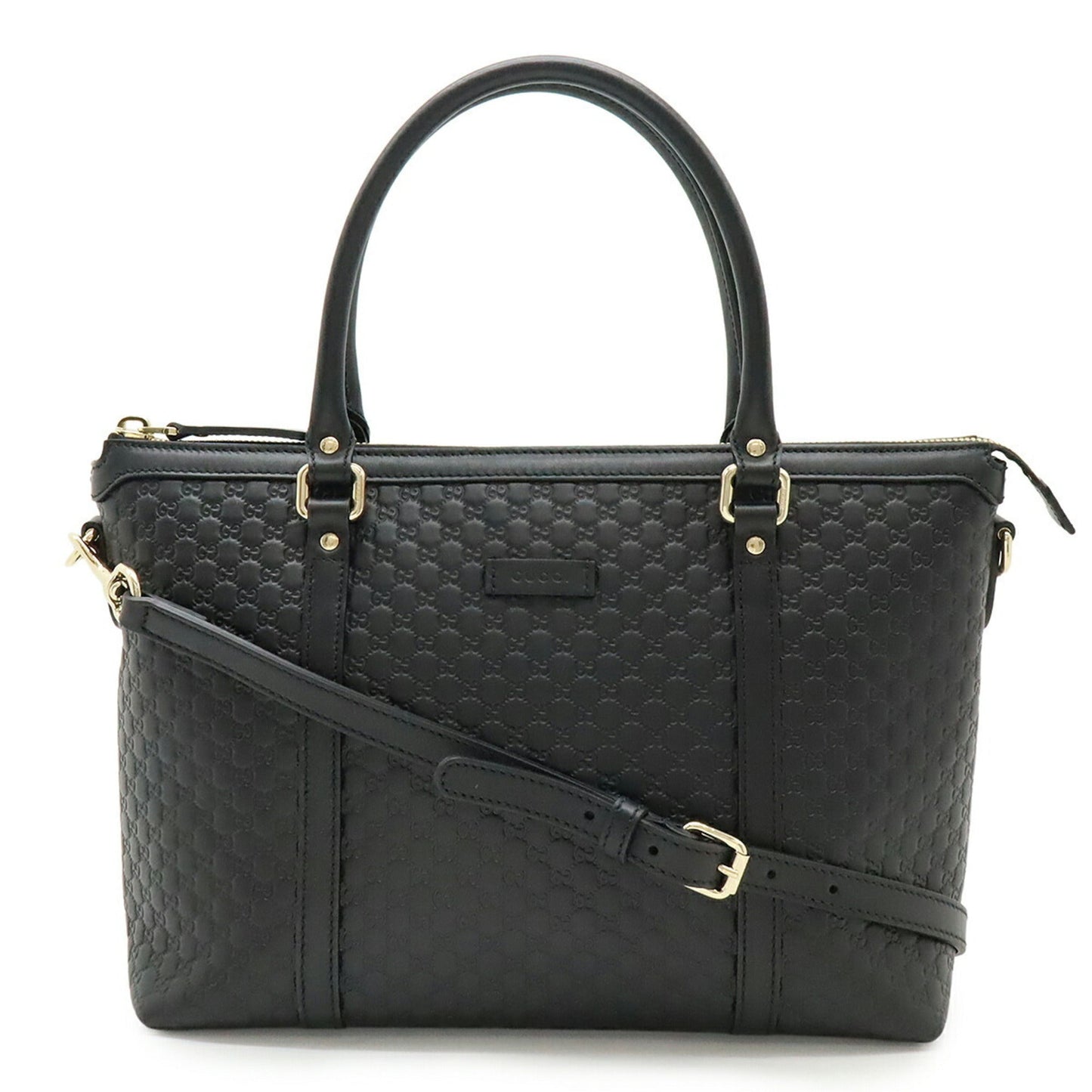 Gucci Black Leather Shoulder Bag Tote Bag