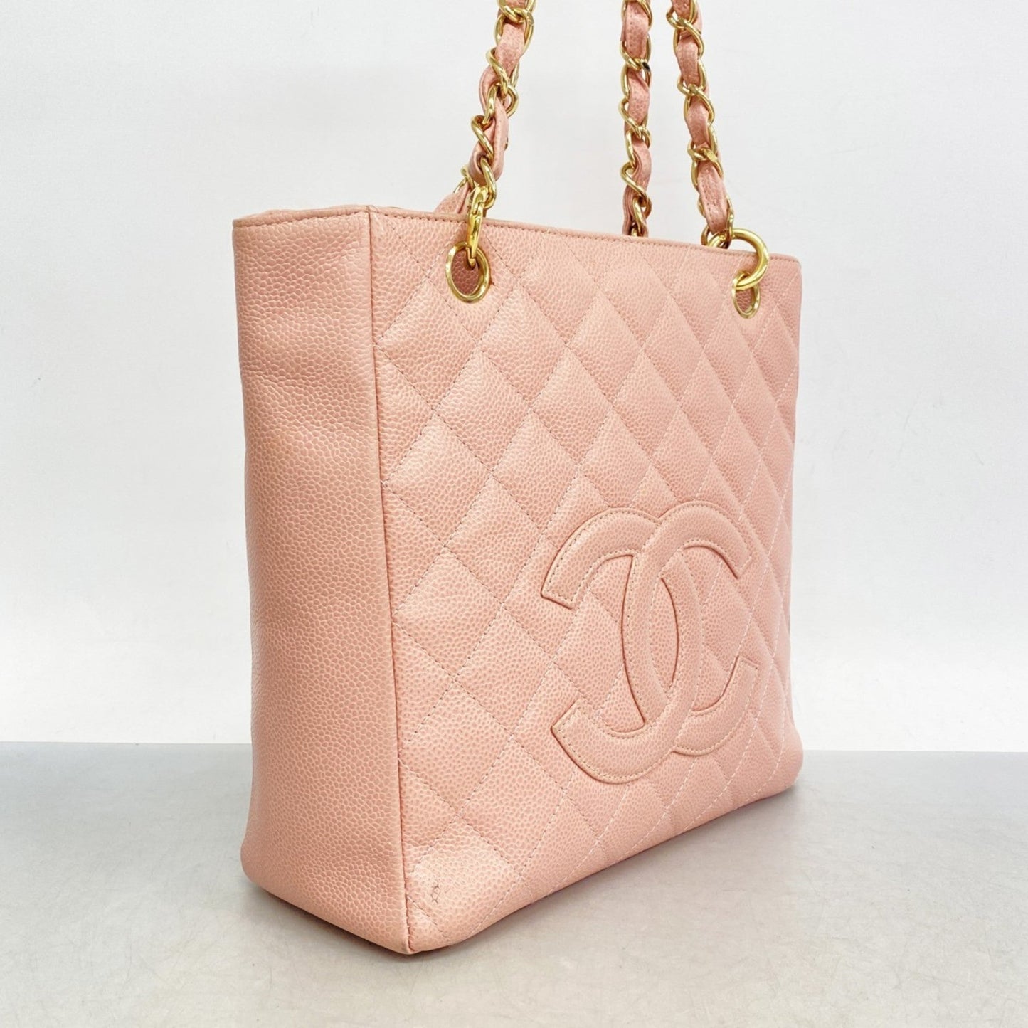 Chanel Pink Grained Calfskin Tote Bag