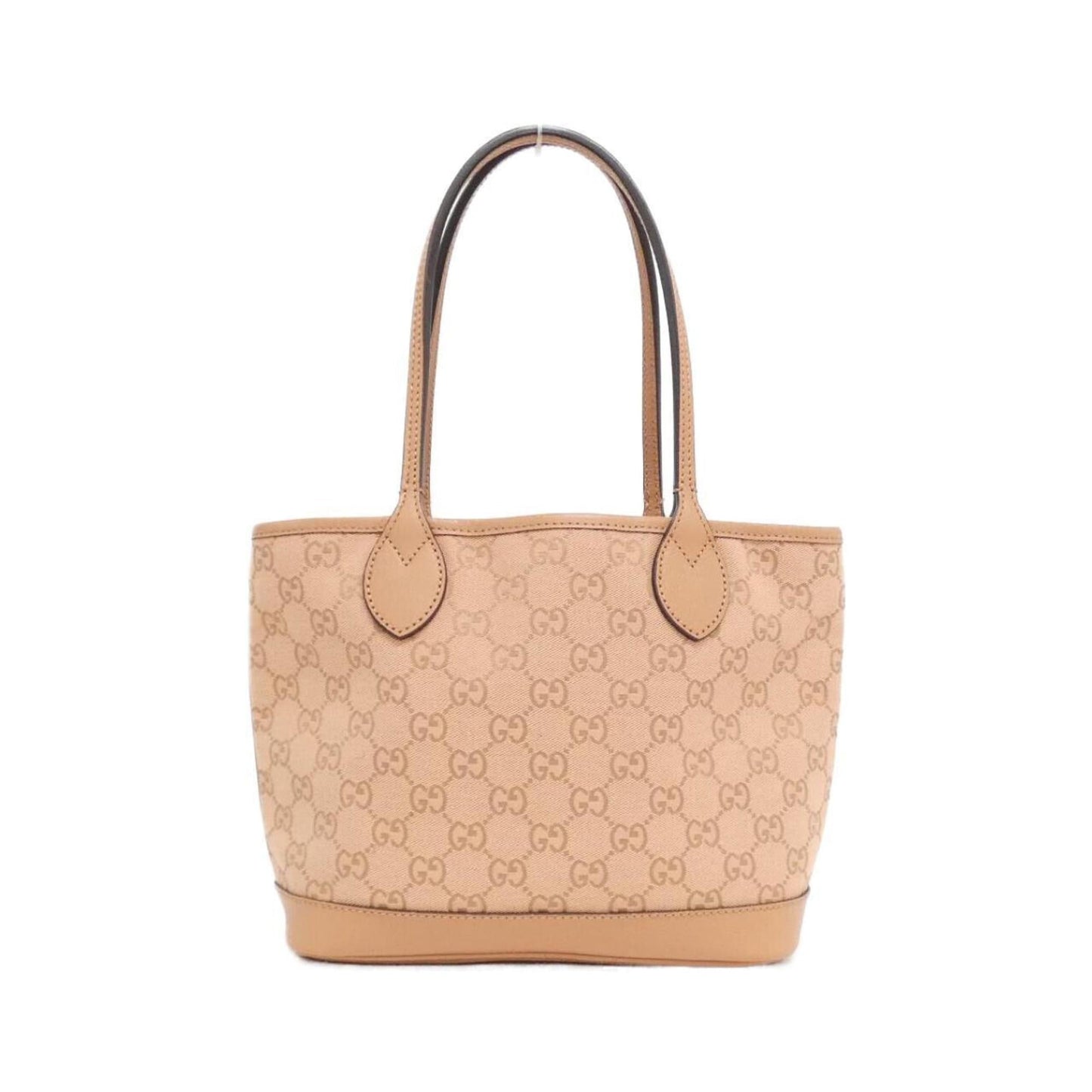 Gucci Pink Gg Canvas Leather Handbag