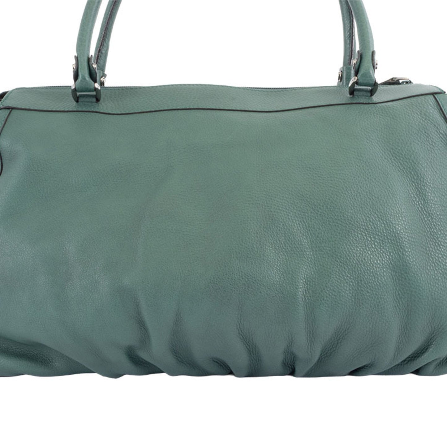 Gucci Abbey Green Leather Shoulder Bag Tote Bag
