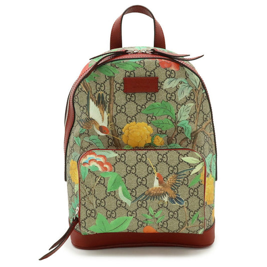 Gucci Beige Multi-Color Red Color Gg Supreme Leather Backpack