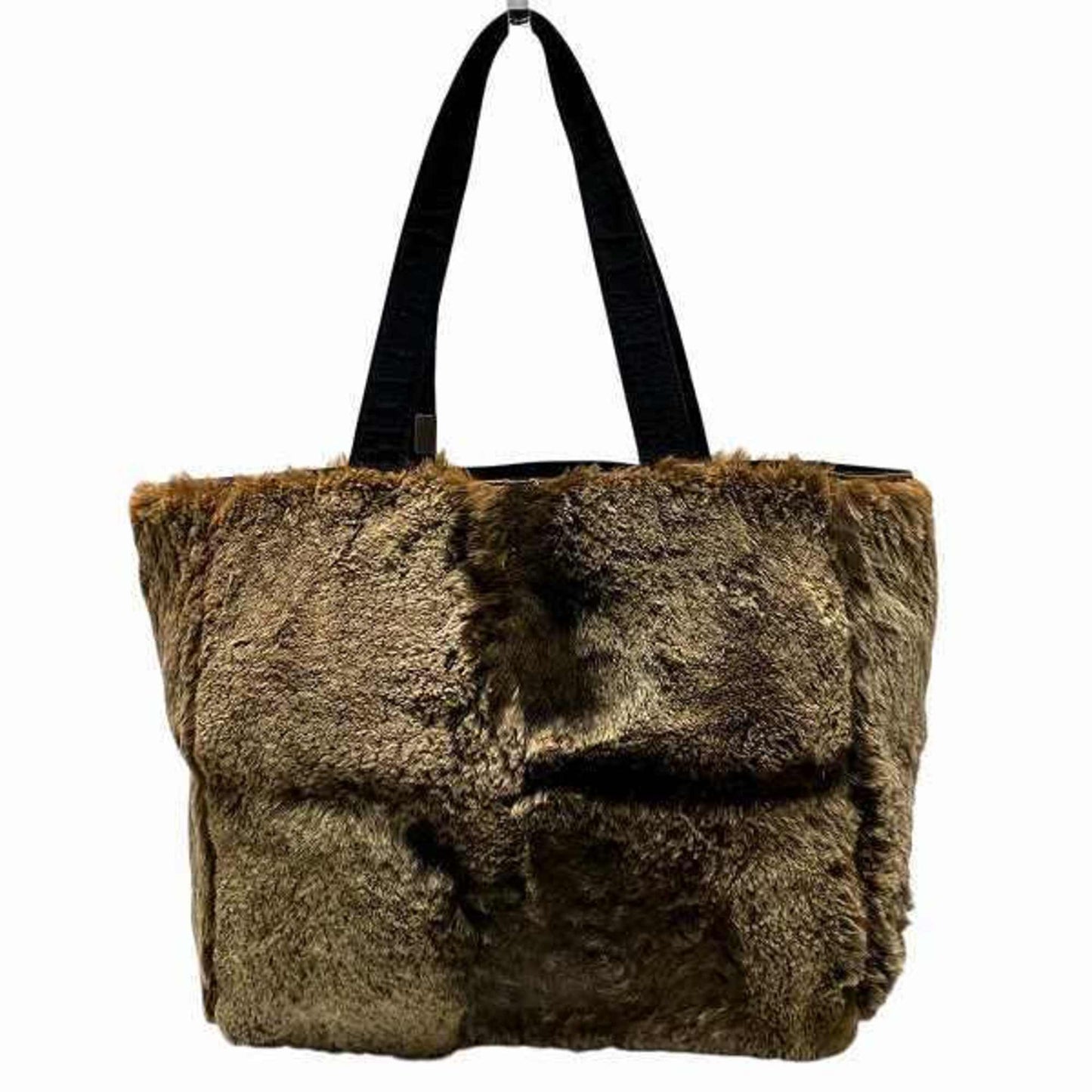 Chanel Brown Fur Leather Tote Bag