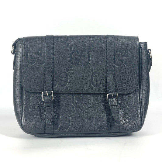 Gucci Black Leather Messenger Bag Shoulder Bag