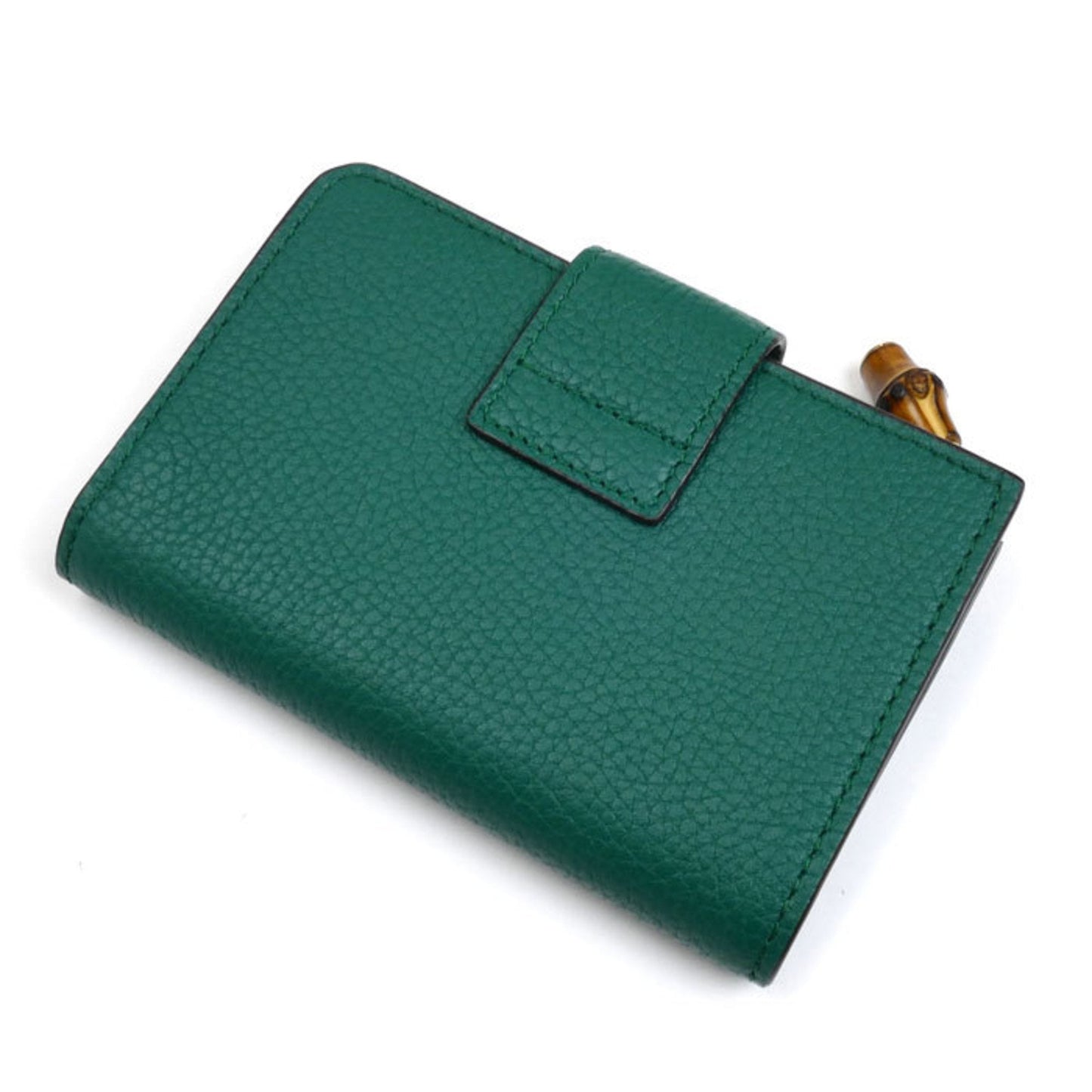 Gucci Bamboo Green Leather Wallet (Bi-Fold)
