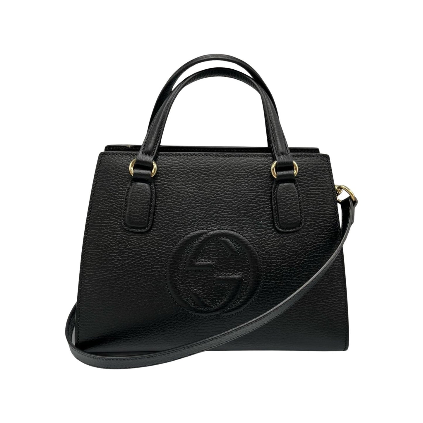 Gucci Black Leather Handbag Shoulder Bag