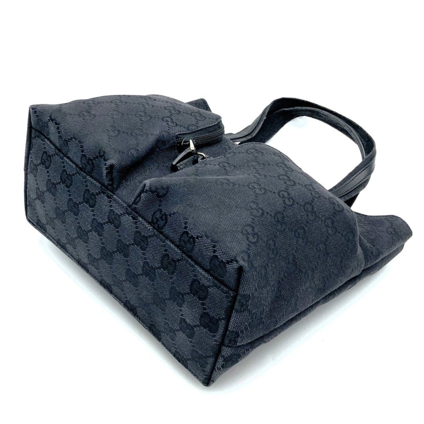 Gucci Black Gg Canvas Handbag Tote Bag