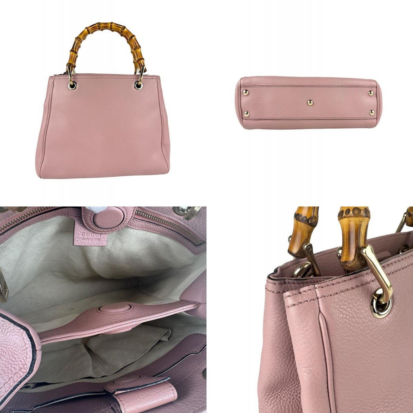 Gucci Pink Leather Handbag Shoulder Bag