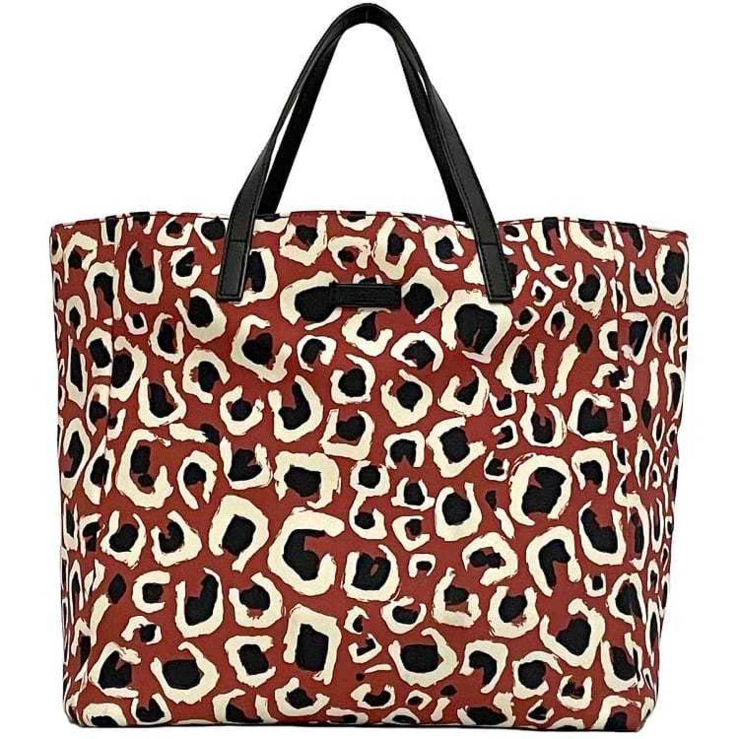 Gucci Black Red Color Canvas Leather Handbag Tote Bag