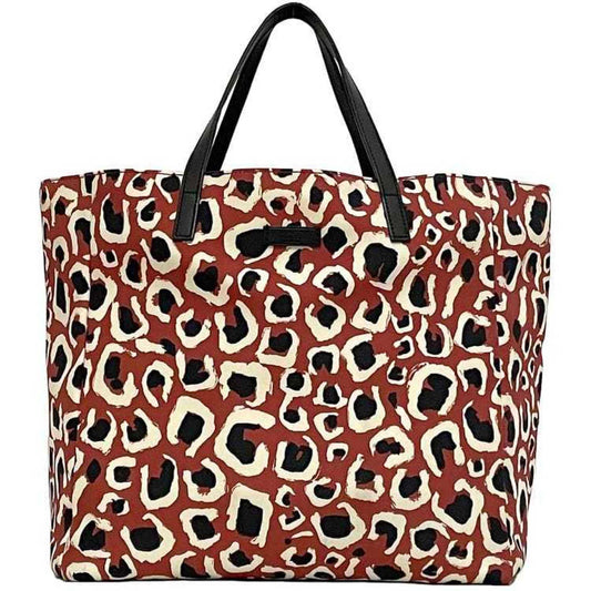 Gucci Black Red Color Canvas Leather Handbag Tote Bag