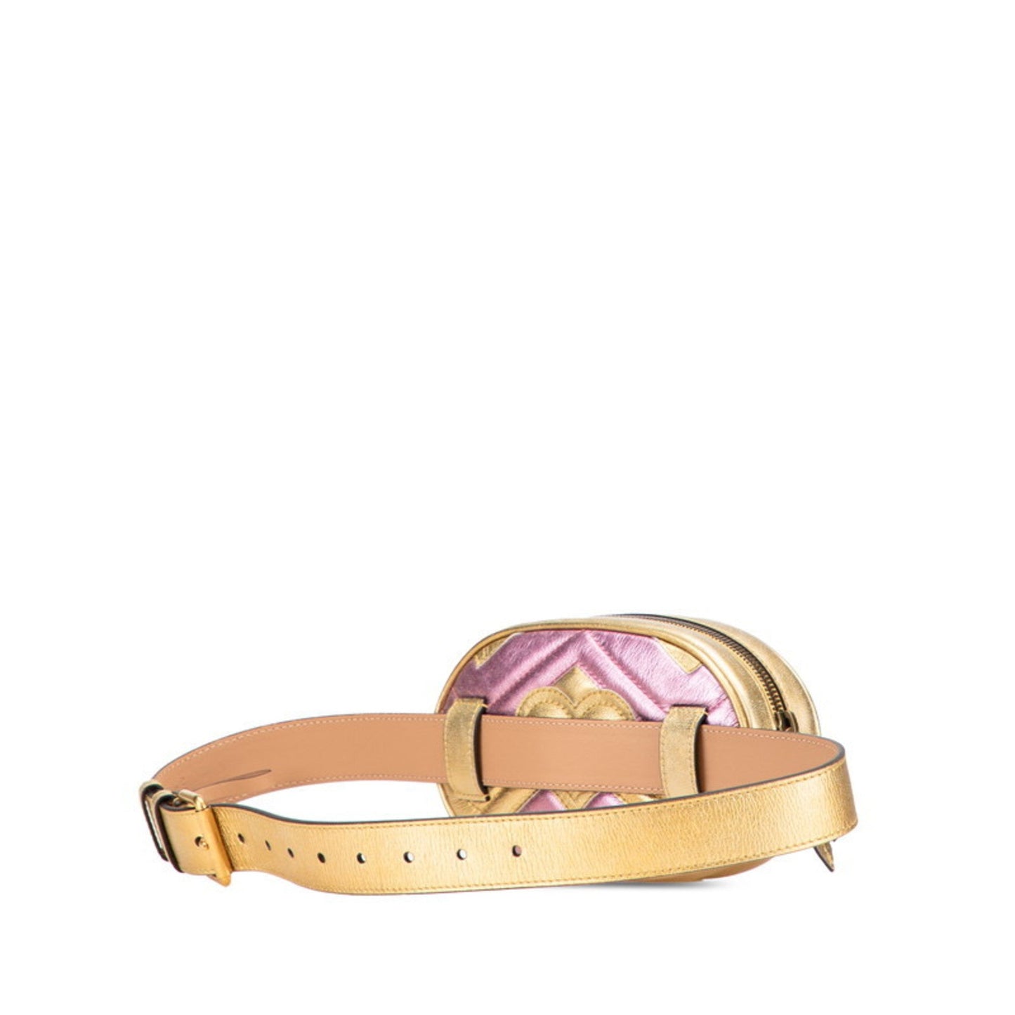 Gucci Gold Pink Leather Fanny Pack