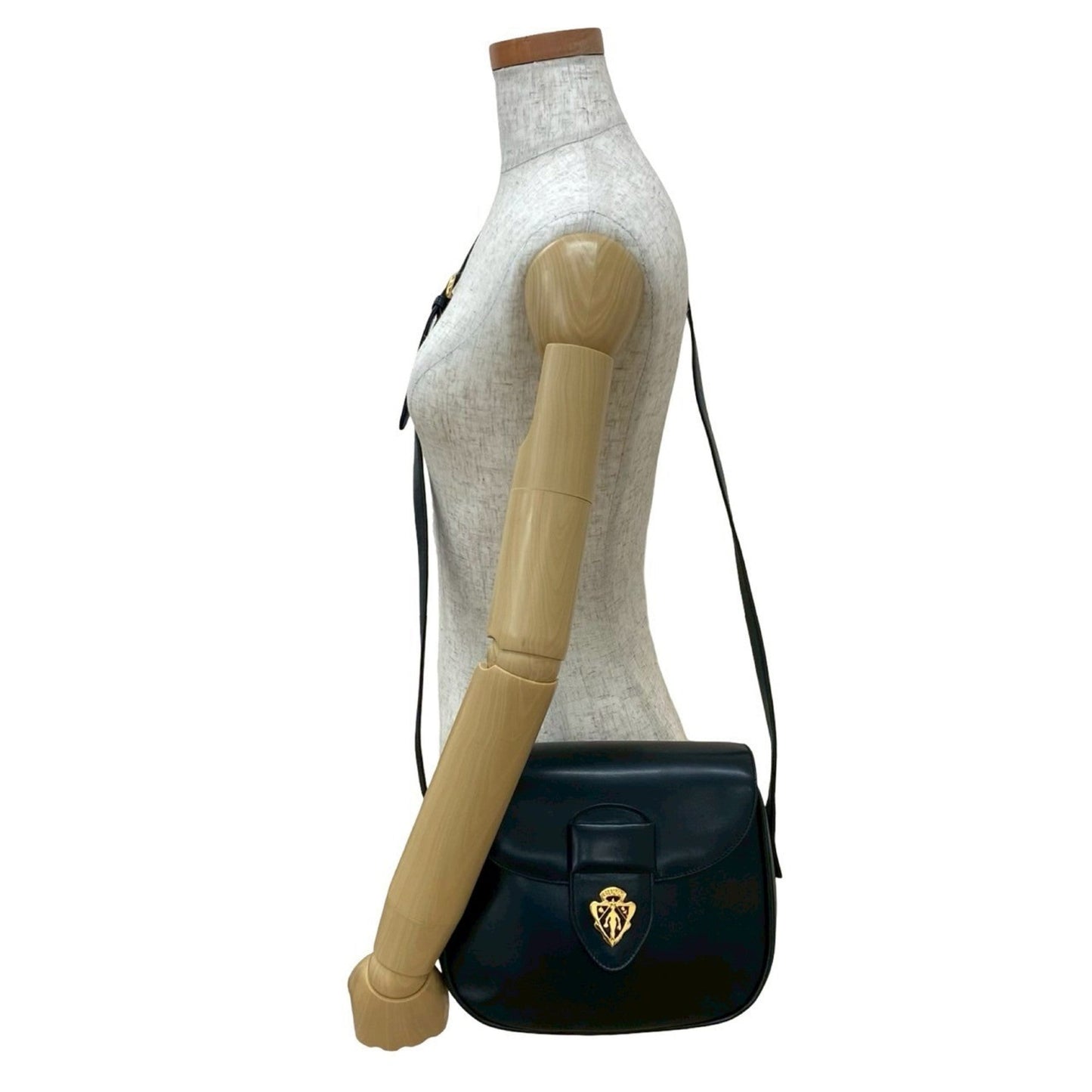 Gucci Black Leather Pochette Shoulder Bag