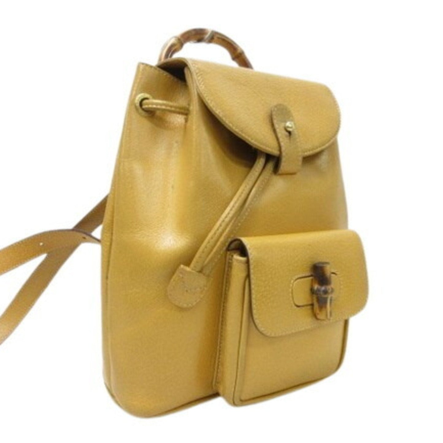 Gucci Light Brown Leather Backpack Handbag Shoulder Bag