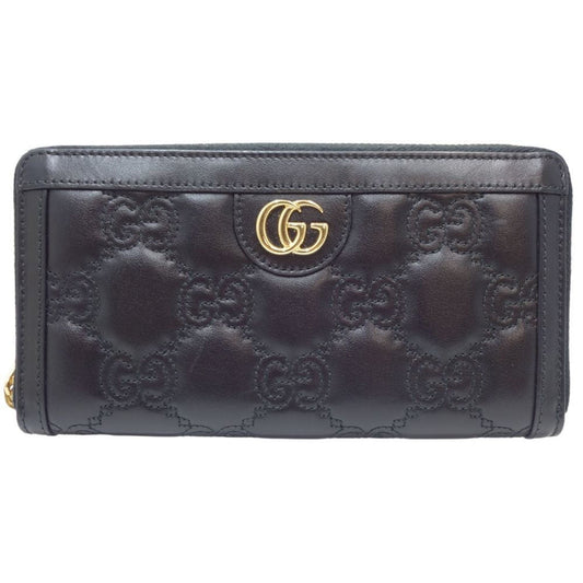 Gucci Black Leather Long Wallet (Bi-Fold)